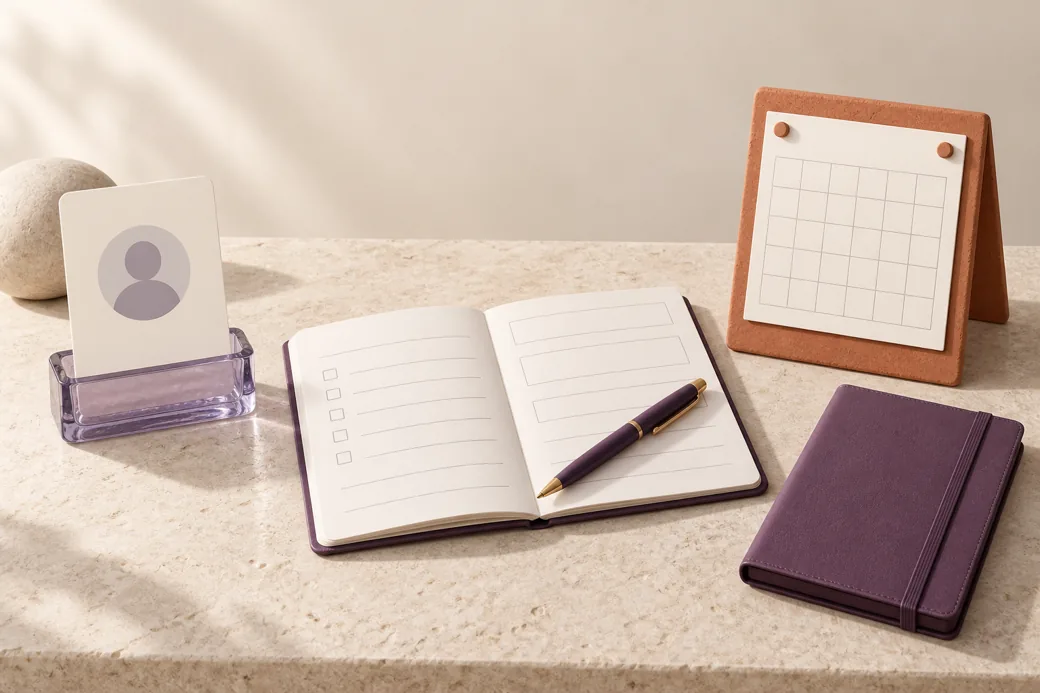 Identity, activity details and a calendar arranged together to prepare an activity declaration.